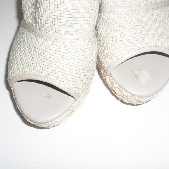 BCBG espadrille wedge heel peep toe slides - Picture 7 of 7
